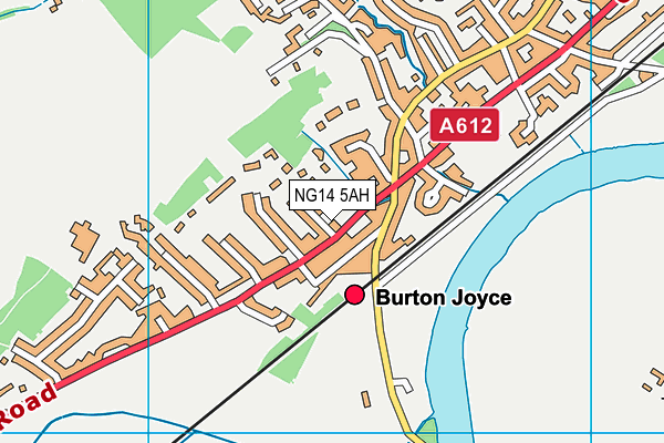 NG14 5AH map - OS VectorMap District (Ordnance Survey)