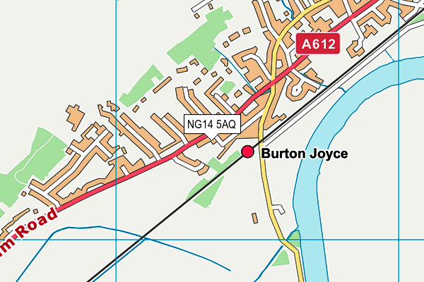 NG14 5AQ map - OS VectorMap District (Ordnance Survey)