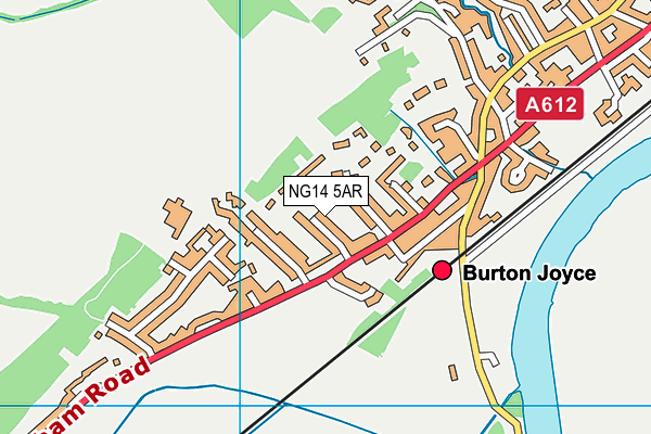 NG14 5AR map - OS VectorMap District (Ordnance Survey)