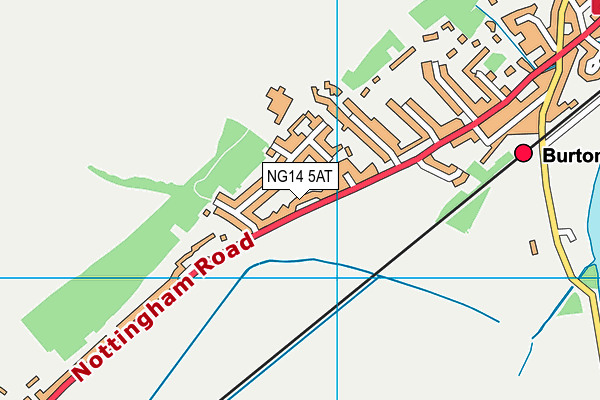 NG14 5AT map - OS VectorMap District (Ordnance Survey)
