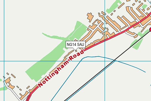 NG14 5AU map - OS VectorMap District (Ordnance Survey)
