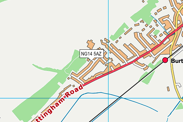 NG14 5AZ map - OS VectorMap District (Ordnance Survey)