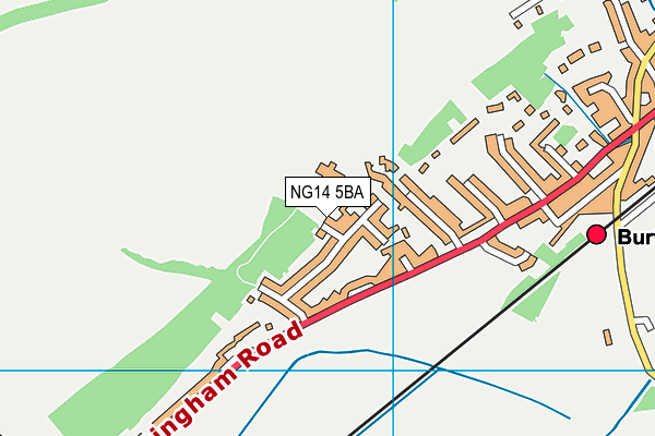 NG14 5BA map - OS VectorMap District (Ordnance Survey)