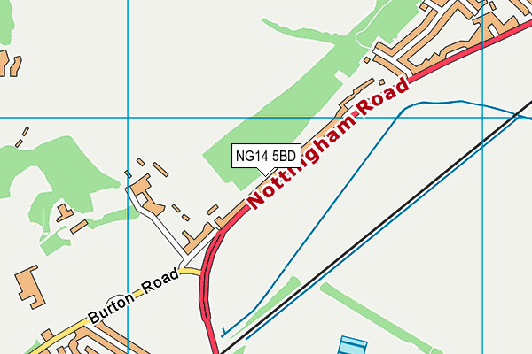 NG14 5BD map - OS VectorMap District (Ordnance Survey)