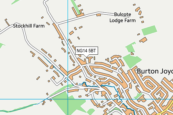 NG14 5BT map - OS VectorMap District (Ordnance Survey)