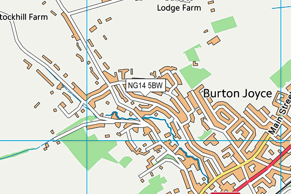 NG14 5BW map - OS VectorMap District (Ordnance Survey)