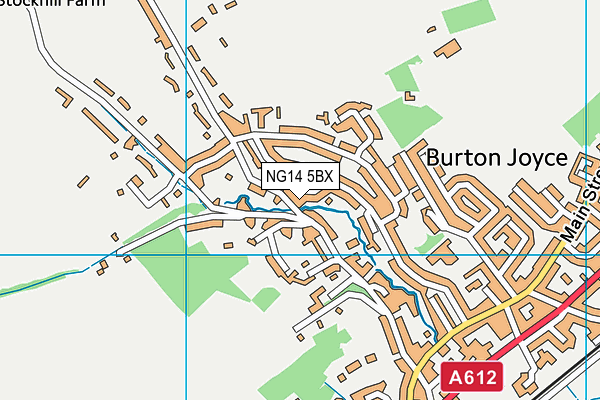 NG14 5BX map - OS VectorMap District (Ordnance Survey)