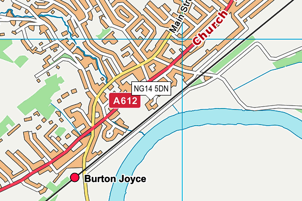 NG14 5DN map - OS VectorMap District (Ordnance Survey)