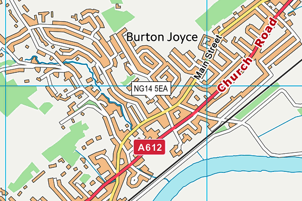 NG14 5EA map - OS VectorMap District (Ordnance Survey)