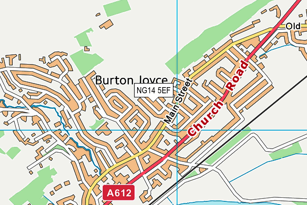 NG14 5EF map - OS VectorMap District (Ordnance Survey)