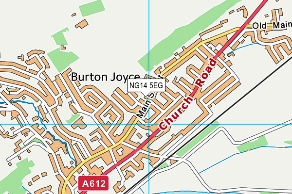 NG14 5EG map - OS VectorMap District (Ordnance Survey)