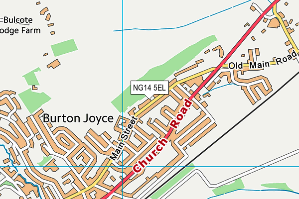 NG14 5EL map - OS VectorMap District (Ordnance Survey)