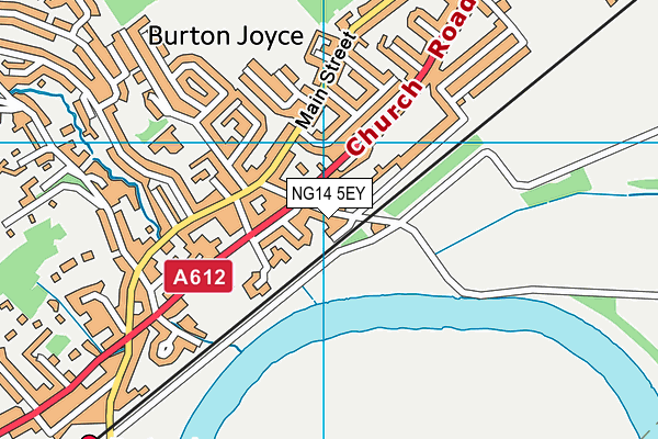 NG14 5EY map - OS VectorMap District (Ordnance Survey)