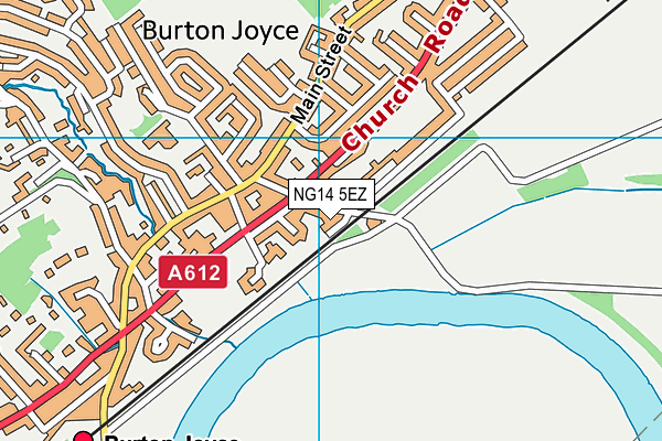 NG14 5EZ map - OS VectorMap District (Ordnance Survey)