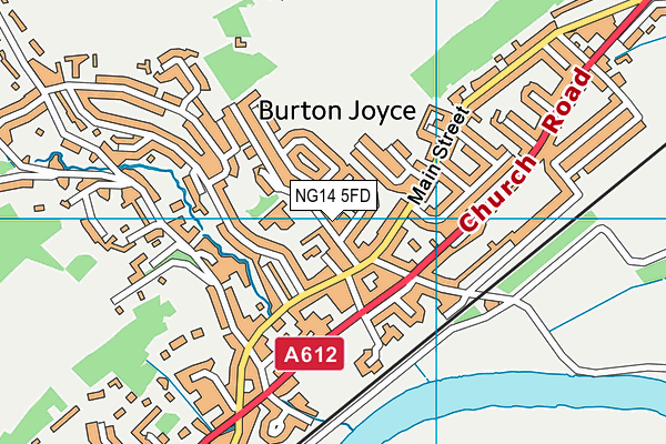 NG14 5FD map - OS VectorMap District (Ordnance Survey)