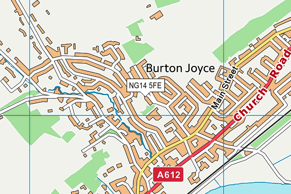 NG14 5FE map - OS VectorMap District (Ordnance Survey)