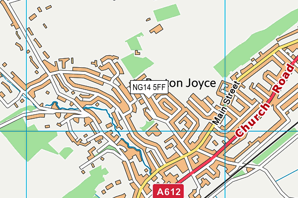 NG14 5FF map - OS VectorMap District (Ordnance Survey)