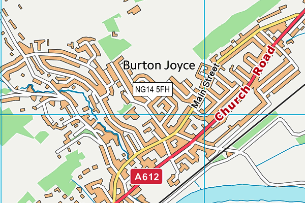 NG14 5FH map - OS VectorMap District (Ordnance Survey)