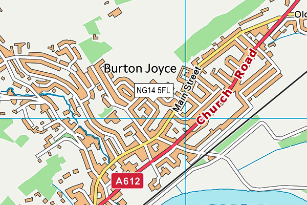 NG14 5FL map - OS VectorMap District (Ordnance Survey)