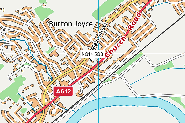 NG14 5GB map - OS VectorMap District (Ordnance Survey)