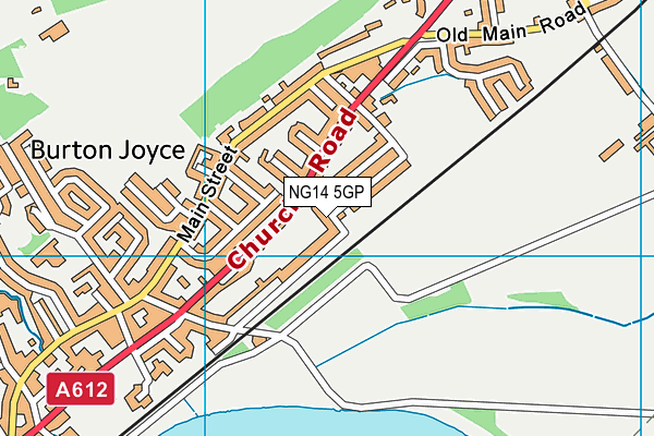 NG14 5GP map - OS VectorMap District (Ordnance Survey)