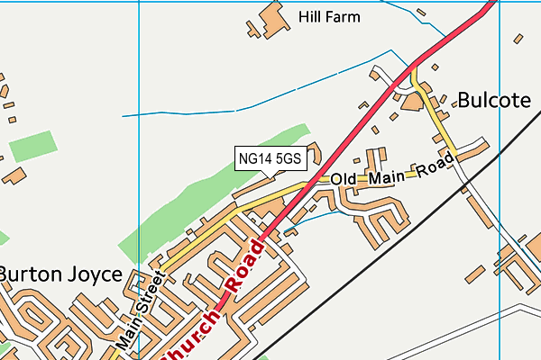 NG14 5GS map - OS VectorMap District (Ordnance Survey)