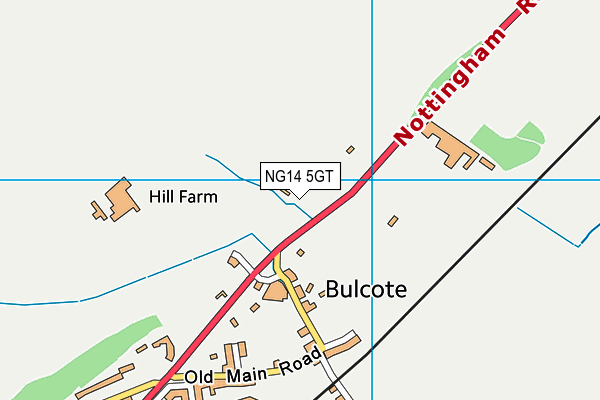 NG14 5GT map - OS VectorMap District (Ordnance Survey)