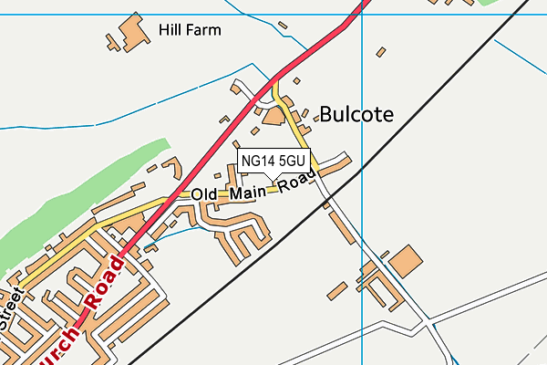 NG14 5GU map - OS VectorMap District (Ordnance Survey)