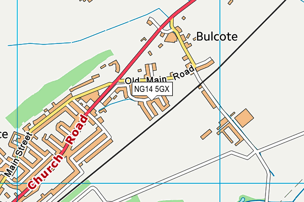 NG14 5GX map - OS VectorMap District (Ordnance Survey)