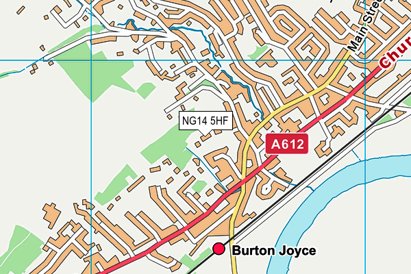 NG14 5HF map - OS VectorMap District (Ordnance Survey)