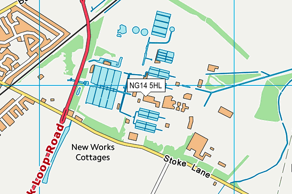 NG14 5HL map - OS VectorMap District (Ordnance Survey)