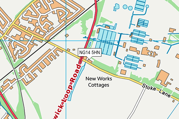 NG14 5HN map - OS VectorMap District (Ordnance Survey)