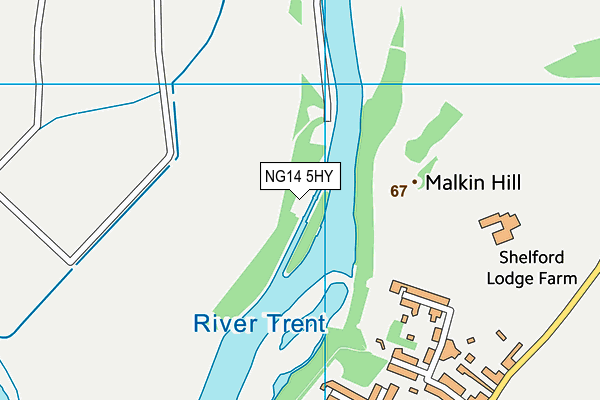 NG14 5HY map - OS VectorMap District (Ordnance Survey)