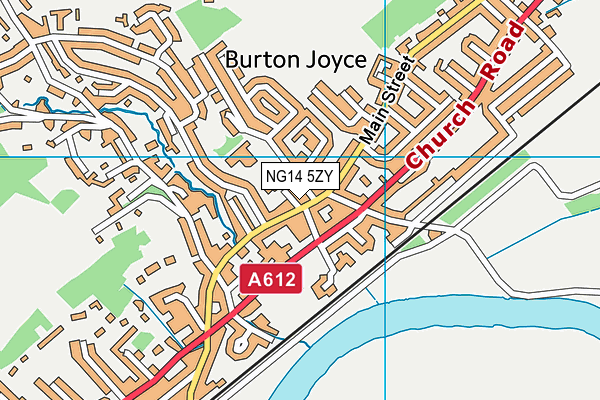 NG14 5ZY map - OS VectorMap District (Ordnance Survey)