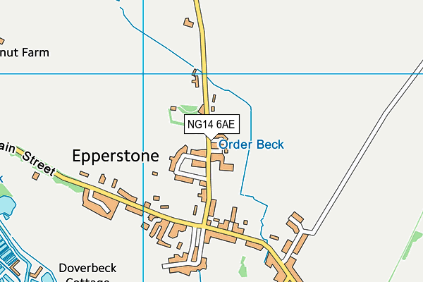 NG14 6AE map - OS VectorMap District (Ordnance Survey)