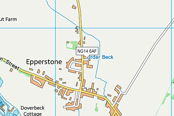 NG14 6AF map - OS VectorMap District (Ordnance Survey)