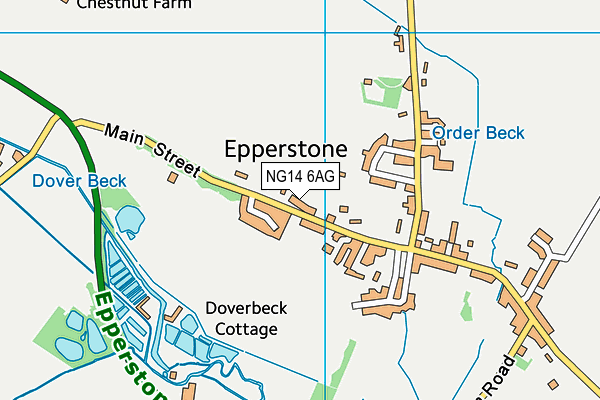 NG14 6AG map - OS VectorMap District (Ordnance Survey)