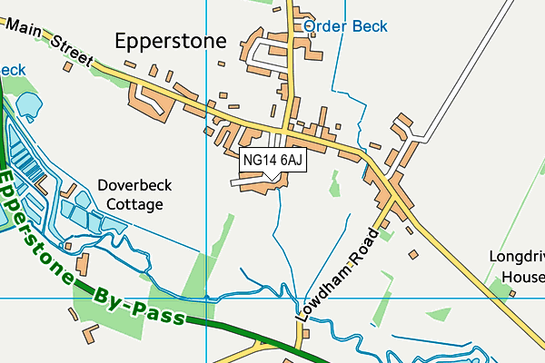 NG14 6AJ map - OS VectorMap District (Ordnance Survey)