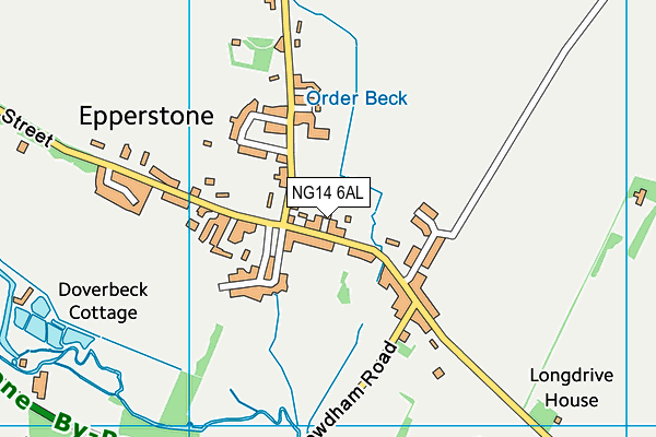 NG14 6AL map - OS VectorMap District (Ordnance Survey)