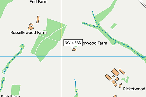 NG14 6AN map - OS VectorMap District (Ordnance Survey)