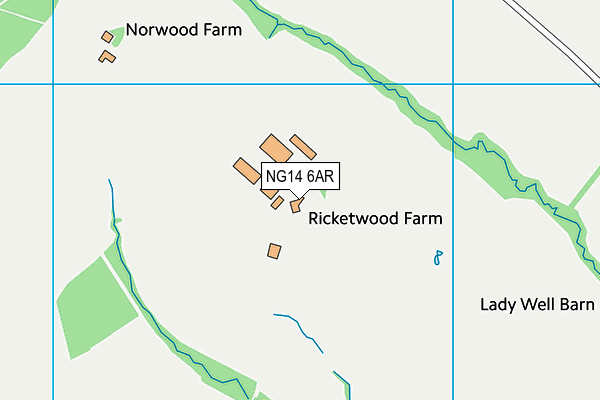 NG14 6AR map - OS VectorMap District (Ordnance Survey)