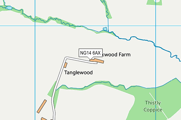 NG14 6AX map - OS VectorMap District (Ordnance Survey)