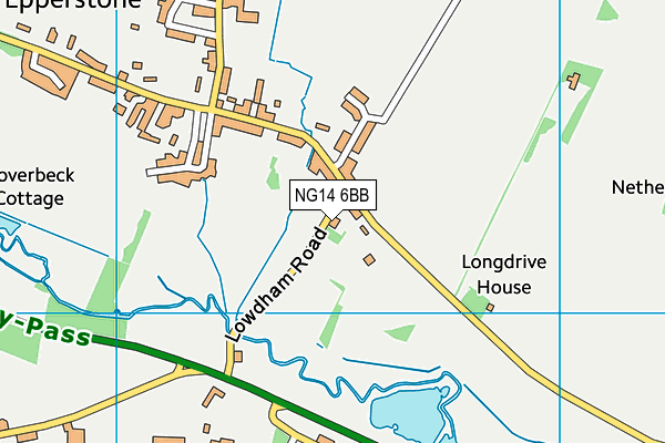 NG14 6BB map - OS VectorMap District (Ordnance Survey)