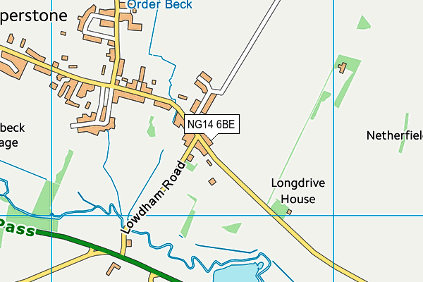 NG14 6BE map - OS VectorMap District (Ordnance Survey)