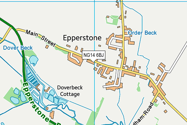 NG14 6BJ map - OS VectorMap District (Ordnance Survey)