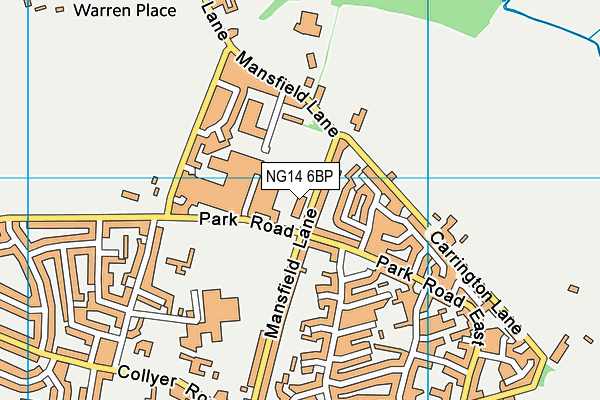 NG14 6BP map - OS VectorMap District (Ordnance Survey)