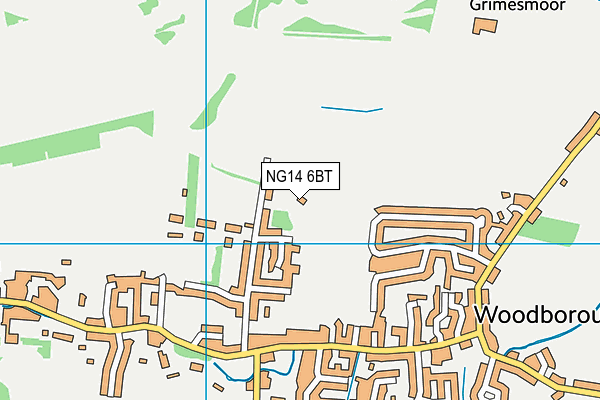 NG14 6BT map - OS VectorMap District (Ordnance Survey)