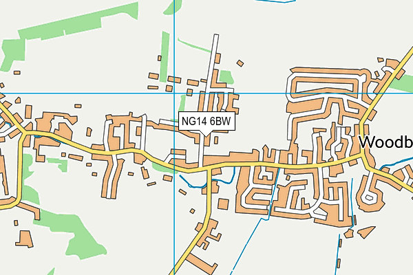 NG14 6BW map - OS VectorMap District (Ordnance Survey)