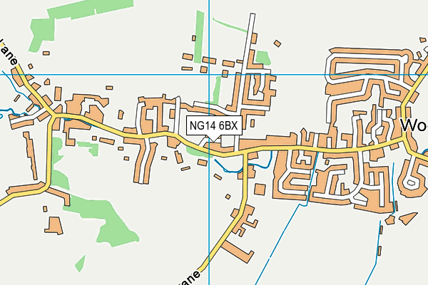 NG14 6BX map - OS VectorMap District (Ordnance Survey)