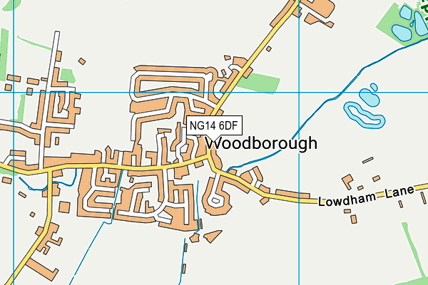 NG14 6DF map - OS VectorMap District (Ordnance Survey)